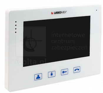 MVC-8151_WHITE Monitor kolorowy LCD - 7" głośnomówiący, współpracującego z centralą portierską, Laskomex
